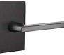 Modern Steel Front Door EMTEK HELIOS LEVER WITH MODERN RECTANGULAR ROSETTE PASSAGE RH FLAT BLACK (US19) 5112