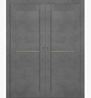 Avon 07 1H Gold Dark Urban Double pocket doors