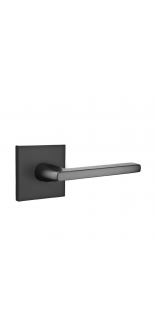 EMTEK HELIOS LEVER WITH SQUARE ROSETTE PRIVACY RH FLAT BLACK (US19) 5210