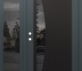 Modern Steel Front Door Diamond C13 52" x 80" anthracite/anthracite mirrored Glass Panel black RHI with Sidelite mirrored Glass