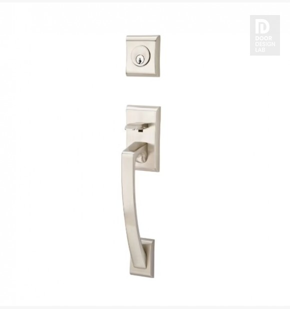 EMTEK ARES SINGLE CYLINDER KEYD 4817 SATIN NICKEL US15 for Steel Front Doors