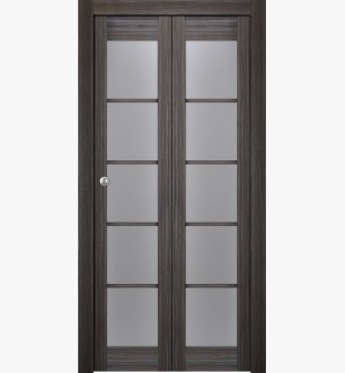 Palladio 5 Lite Vetro Gray Oak Bi-folding doors