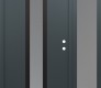 Modern Steel Front Door DIAMOND A1 52" X 80" ANTHRACITE/ANTHRACITE FROSTED GLASS PANEL BLACK LHI WITH SIDELITE FROSTED GLASS