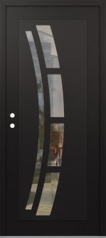 Diamond C12 36" x 80" black/black clear Glass Panel black RHI