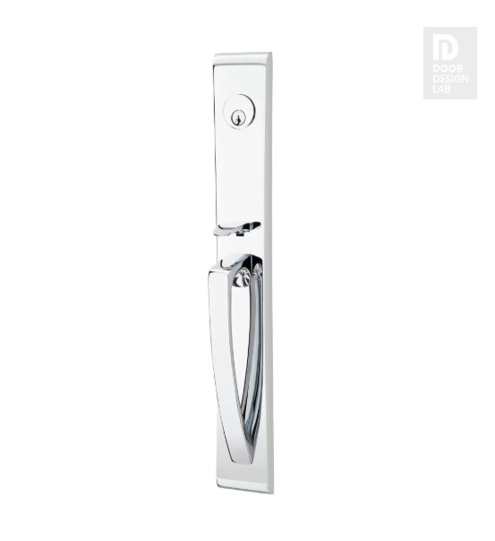 EMTEK ORION DOUBLE CYLINDER KEYD 4826 POLISHED CHROME US26 for Steel Front Doors