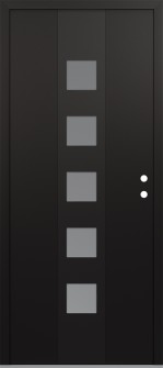 DIAMOND A13 36" X 80" BLACK/WHITE FROSTED GLASS PANEL BLACK LHI