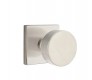 Emtek round door knob with square rosette privacy left hand satin nickel (us15) 5210