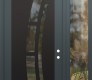 Modern Steel Front Door Diamond C12 50" x 96" anthracite/anthracite clear Glass Panel black LHI with Sidelite and Transom clear Glass