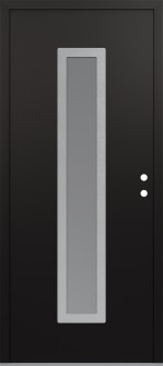 DIAMOND A11 36" X 80" BLACK/WHITE FROSTED GLASS PANEL STAINLESS STEEL LHI