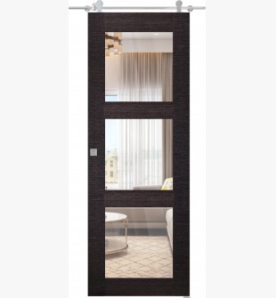 Avanti 3 Lite Clear Vetro Black Apricot Barn doors