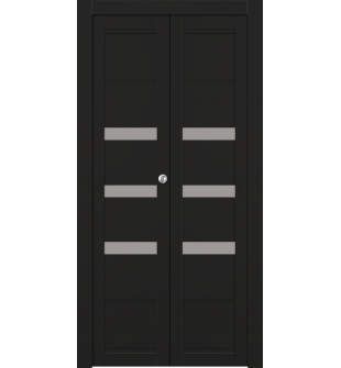 Rita Vetro Black Matte Bi-folding doors