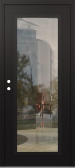 Diamond C1 36" x 80" black/black clear Glass Panel black RHI