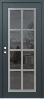 Diamond C16 36" x 80" anthracite/anthracite mirrored Glass Panel stainless steel RHI