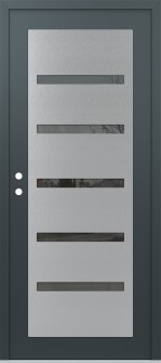 Diamond C7 36" x 80" anthracite/anthracite mirrored Glass Panel stainless steel RHI