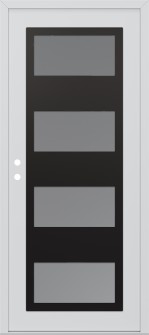 Diamond C2 36" x 80" white/white frosted Glass Panel black RHI