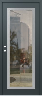 Diamond C1 36" x 80" anthracite/anthracite clear Glass Panel stainless steel RHI