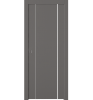 Optima 2U Gray Matte Pocket doors