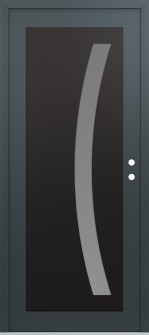 Diamond C4 36" x 80" anthracite/anthracite frosted Glass Panel black LHI