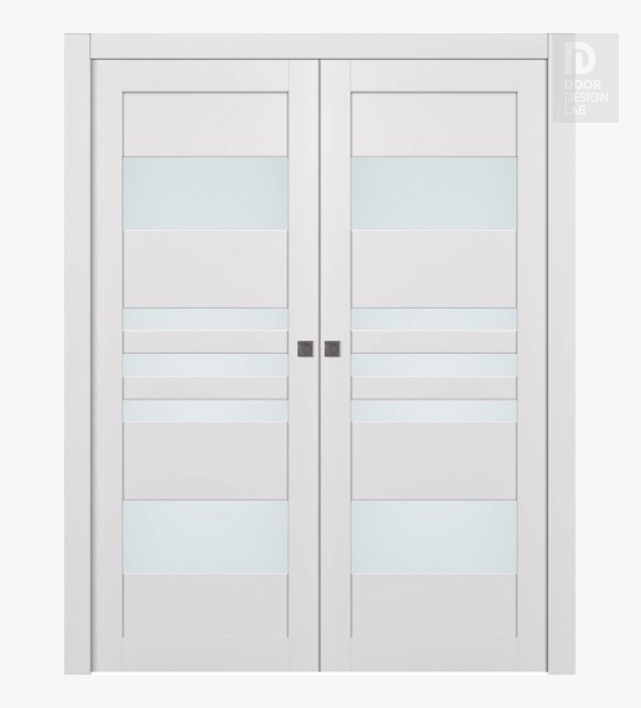 Leti Vetro Snow White Double pocket doors