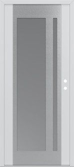 Diamond C15 36" x 80" white/white frosted Glass Panel stainless steel LHI