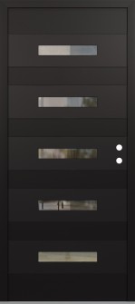 Diamond D9 36" x 80" black/black clear Glass Panel black LHI