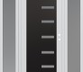 Modern Steel Front Door Diamond C8 60" x 80" white/white frosted Glass Panel black LHI with 2 Sidelites frosted Glass