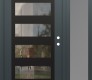 Modern Steel Front Door Diamond C9 48" x 80" anthracite/anthracite clear Glass Panel black LHI with Sidelite frosted Glass