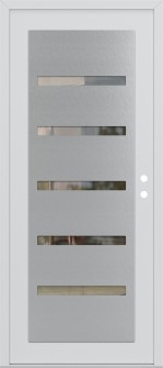 Diamond C7 36" x 80" white/white clear Glass Panel stainless steel LHI