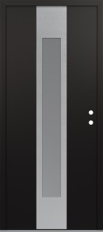 DIAMOND A1 36" X 80" BLACK/WHITE FROSTED GLASS PANEL STAINLESS STEEL LHI