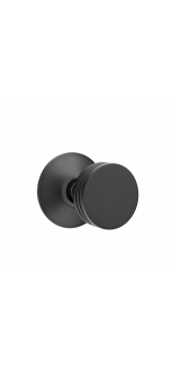 EMTEK ROUND KNOB WITH MODERN ROSETTE DUMMY FLAT BLACK (US19) 5057