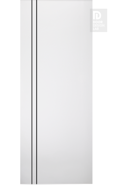 Modern Interior DOOR SLAB PALLADIO 2V BLACK BIANCO NOBLE 42" X 96" X 1 9/16" SOLID CORE