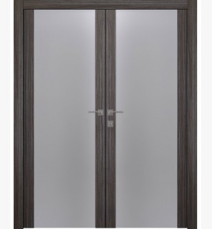 Palladio 202 Vetro Gray Oak Double doors
