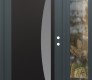Modern Steel Front Door Diamond C13 48" x 80" anthracite/anthracite frosted Glass Panel black LHI with Sidelite clear Glass