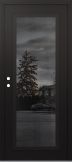 Diamond C1 36" x 80" black/black mirrored Glass Panel black RHI