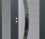 Modern Steel Front Door Diamond C4 50" x 80" anthracite/anthracite mirrored Glass Panel stainless steel RHI with Sidelite frosted Glass