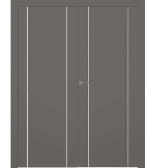 Optima 2U Gray Matte Double doors