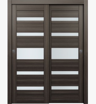Gina Vetro Gray Oak Bypass doors