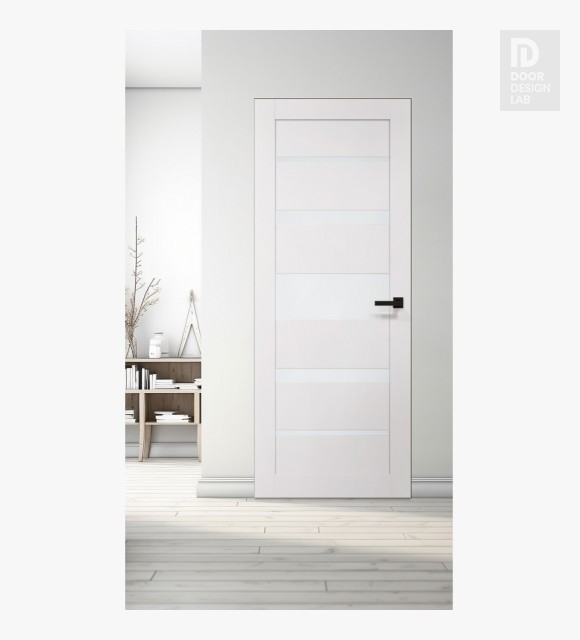 Kina Vetro Bianco Noble Modern Interior Frameless Door by Belldinni