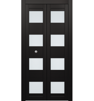 Della Vetro Black Matte Bi-folding doors