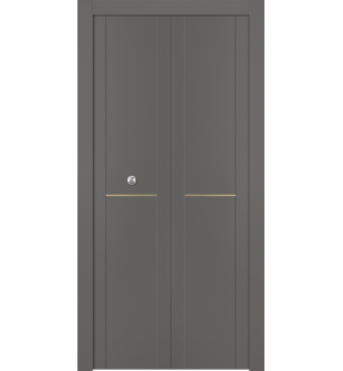 Avon 01 1H Gold Gray Matte Bi-folding doors
