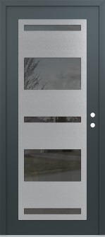 Diamond C10 36" x 80" anthracite/anthracite mirrored Glass Panel stainless steel LHI