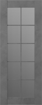 DOOR SLAB AVON 10 LITE VETRO DARK URBAN 36" X 92 1/2" X 1 3/4"