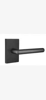 EMTEK STUTTGART LEVER WITH MODERN RECTANGULAR ROSETTE PRIVACY RH FLAT BLACK (US19) 5212