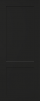 DOOR SLAB SHAKER 2 PANEL BLACK MATTE 32" X 84" X 1 3/4"
