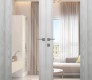 Avon 202 Clear Vetro Ribeira Ash Modern Interior Double Swing Doors by Belldinni
