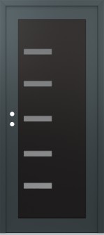 Diamond C8 36" x 80" anthracite/anthracite frosted Glass Panel black RHI