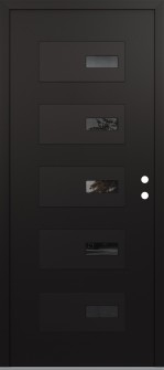 Diamond D7 36" x 80" black/black mirrored Glass Panel black LHI