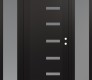 Modern Steel Front Door Diamond C8 68" x 80" black/white frosted Glass Panel black LHI with 2 Sidelites frosted Glass