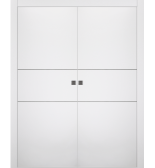 Smart Pro 2H Polar White Double pocket doors