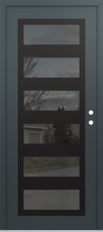 Diamond C9 36" x 80" anthracite/anthracite mirrored Glass Panel black LHI